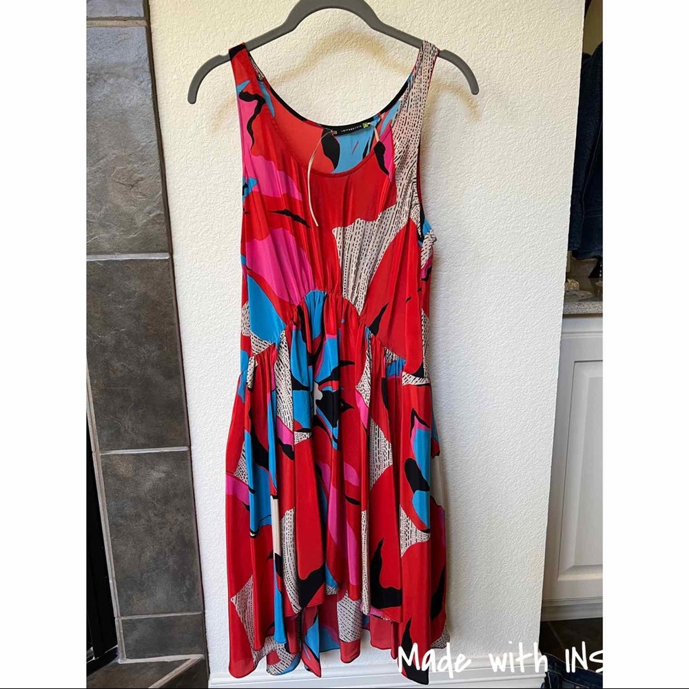 Anthropologie Leifsdottir Silk High Low Floral Dress